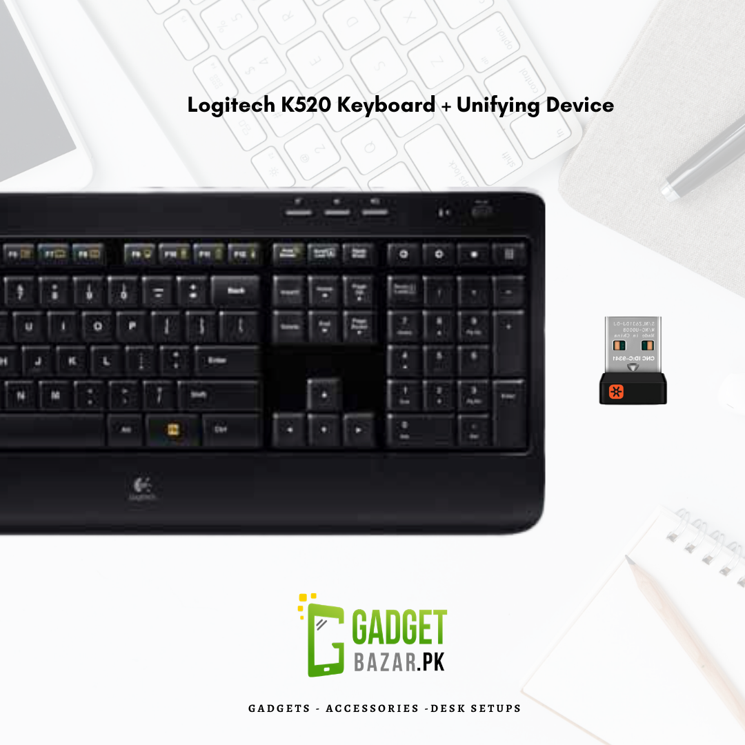 Logitech K520 Keyboard + Unifying Device GadgetBazar.pk