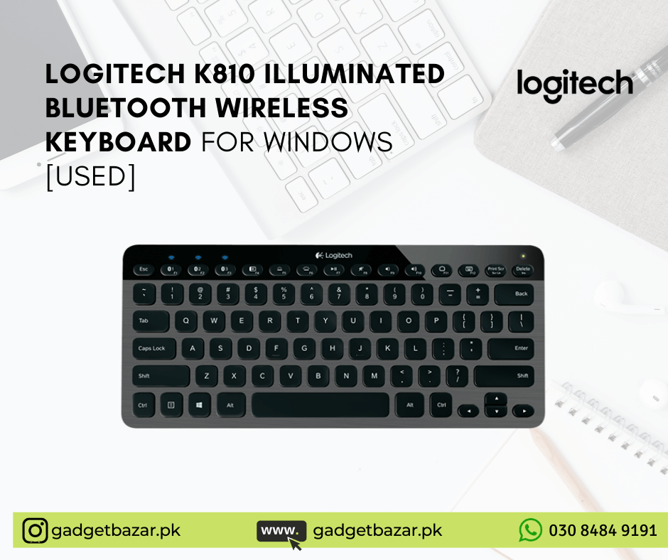 Gud person Konvention Logitech K810 Illuminated Bluetooth Wireless Keyboard for windows [USED] -  GadgetBazar.pk