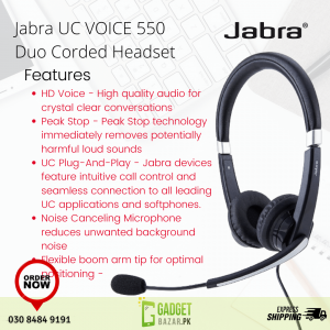 Jabra UC VOICE 550 Duo Corded Headset