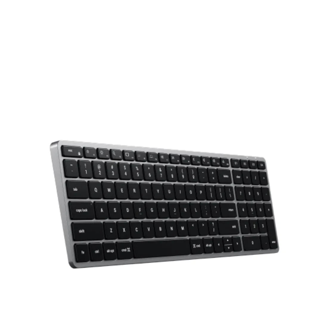 [Satechi Compact Backlit Bluetooth Keyboard for Mac - Used] - Side profile showing compact design | Shop at GadgetBazar